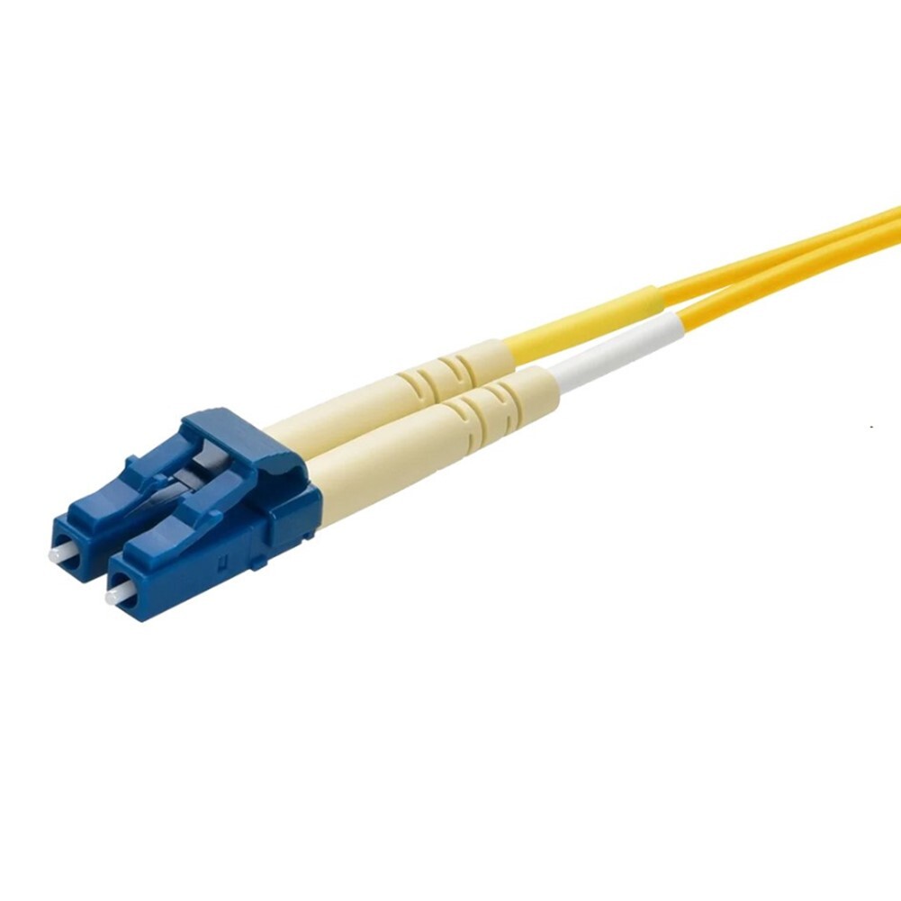 0.5M LC to ST UL Single Mode 9/125 Duplex Fiber Optic Optical Cable OFNR Yellow