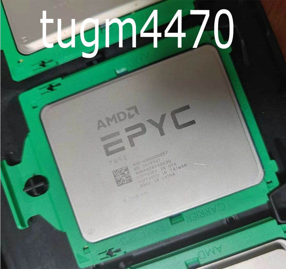 AMD EPYC 7452 cpu processor 32 cores 64 threads 2.35GHz up to 3.35GHz 155w