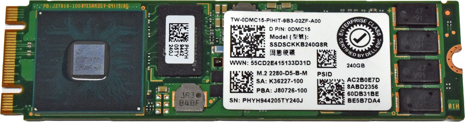 Dell Intel SSDSCKKB240G8R 0DMC15 240GB M.2 SSD SATA 6Gbps