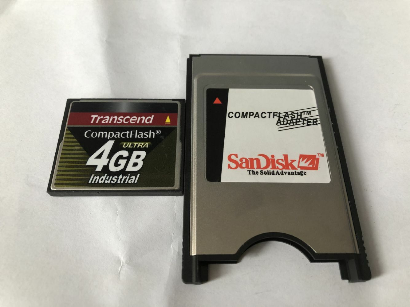 Transcend 4GB INDUSTRIAL Compact Flash +ATA PC card PCMCIA Adapter