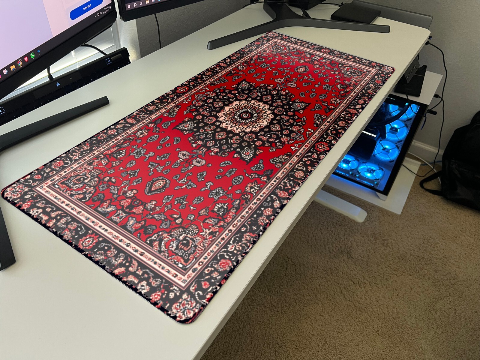 Rug Pattern Gaming Mouse Pad | Persian Rug Mouse Pad | Water Resistant Mat