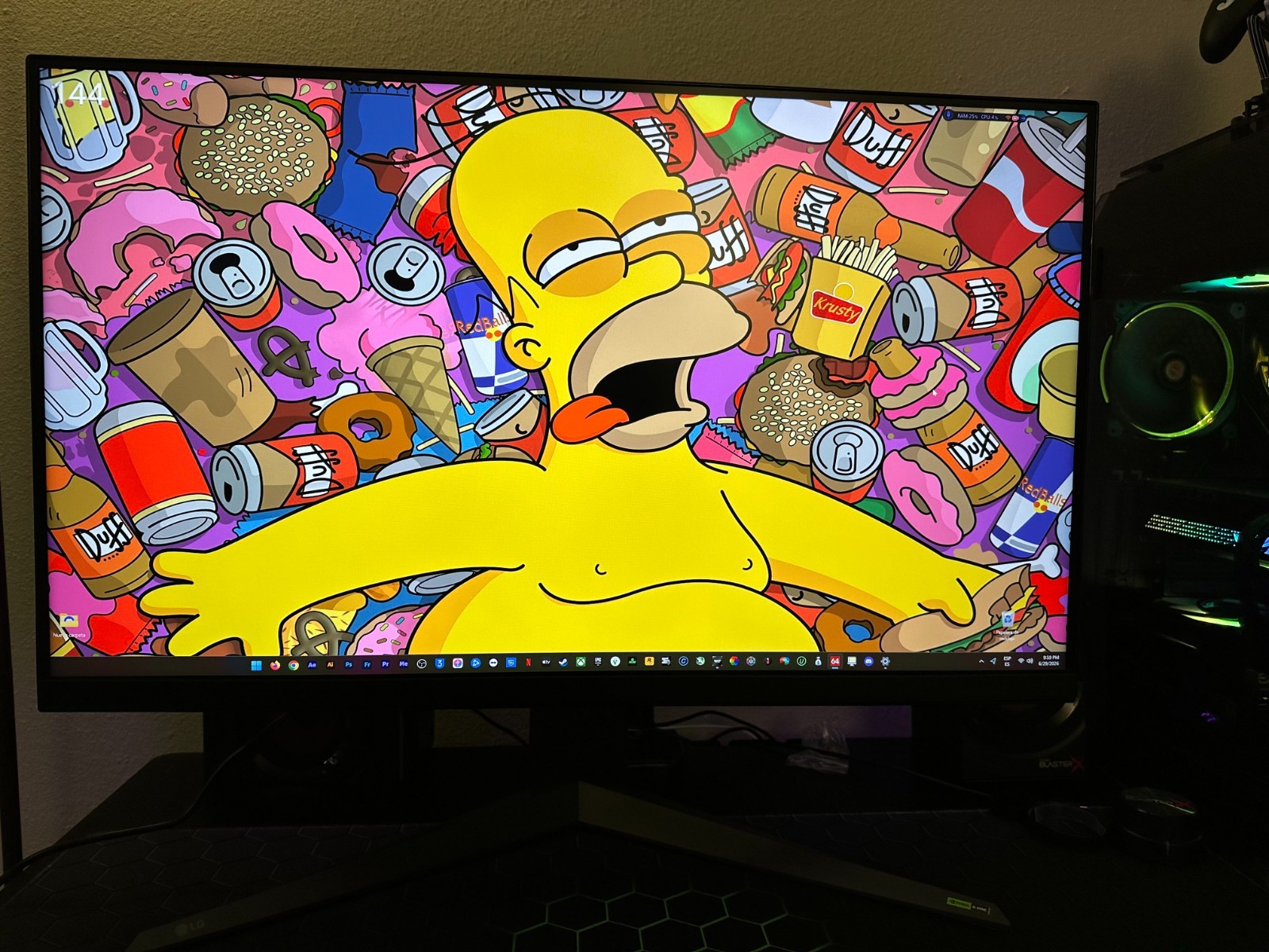 Monitor LG UlraGear 32″ 32GR93U 4K 144Hz(3840 x 2160) IPS