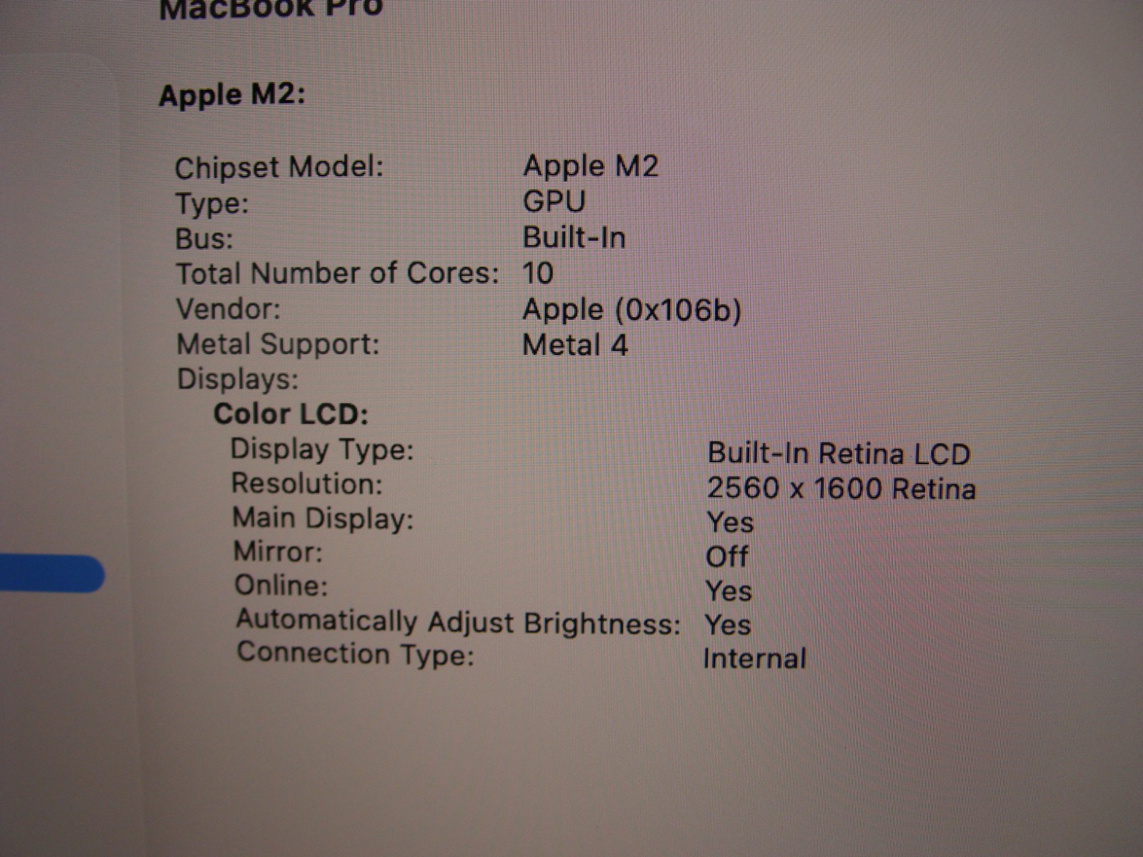 Apple MacBook Pro 13″ 2022 A2338 M2 8/10GPU 3.49GHz 8GB 256GB MNEH3LL/A Os TAHOE