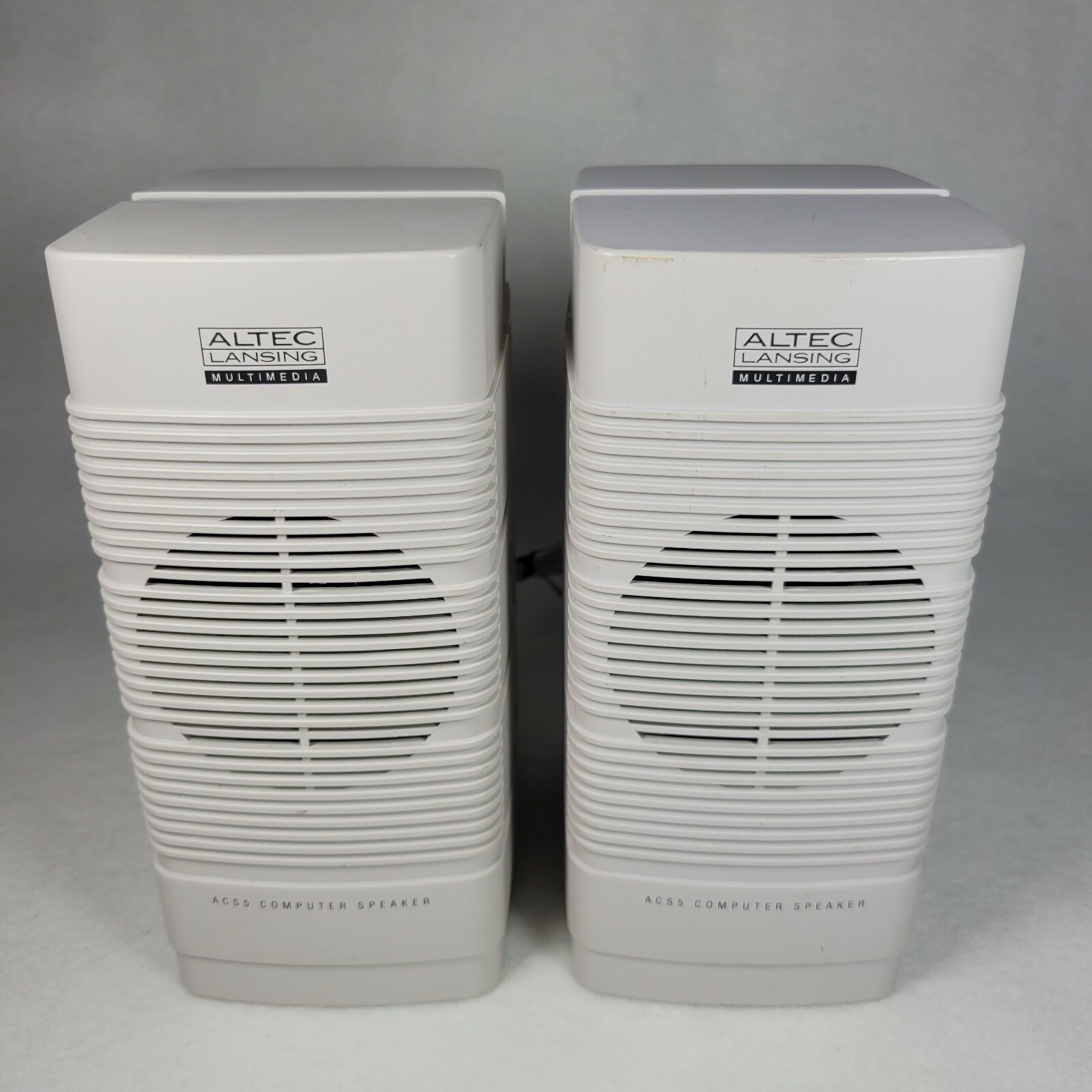 Vintage 90s Altec Lansing ACS5 Wired Computer Speakers Set + Power Supply Tested