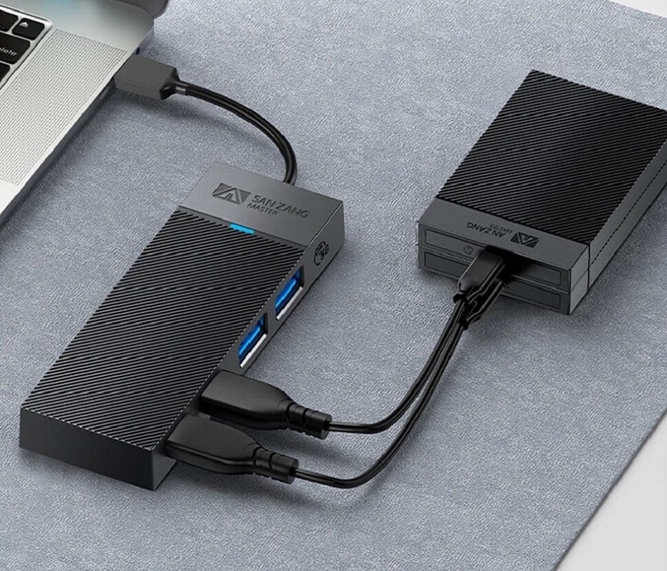 USB-A 4 Ports Hub Splitter USB 3.0 High Speed Adapter Multi Desktop PC Laptop