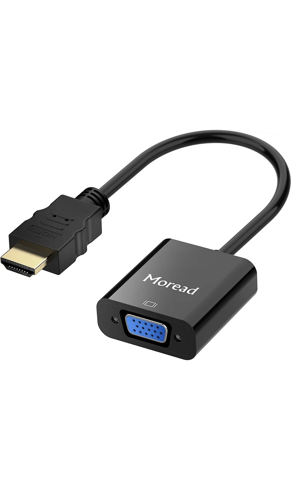 2-Pack HDMI (Male) to VGA (Female) Video Adapter ~ Gold Plated ~ 6″ Moread NEW