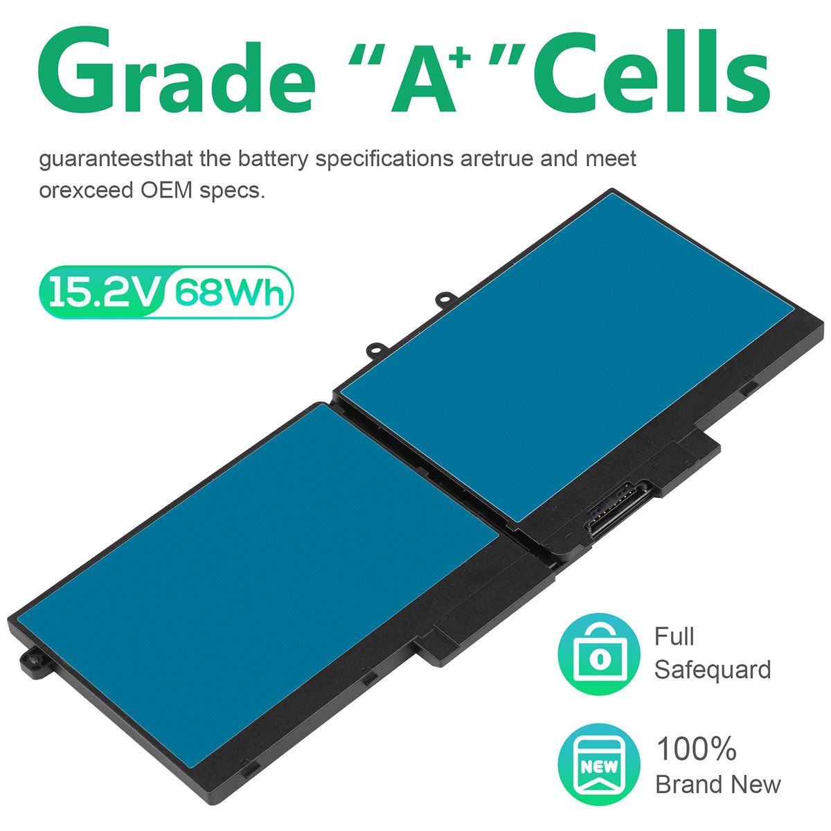 ✅LOT 3HWPP BATTERY FOR DELL Latitude 5401 5410 5411 5501 Precision 3541 68wh