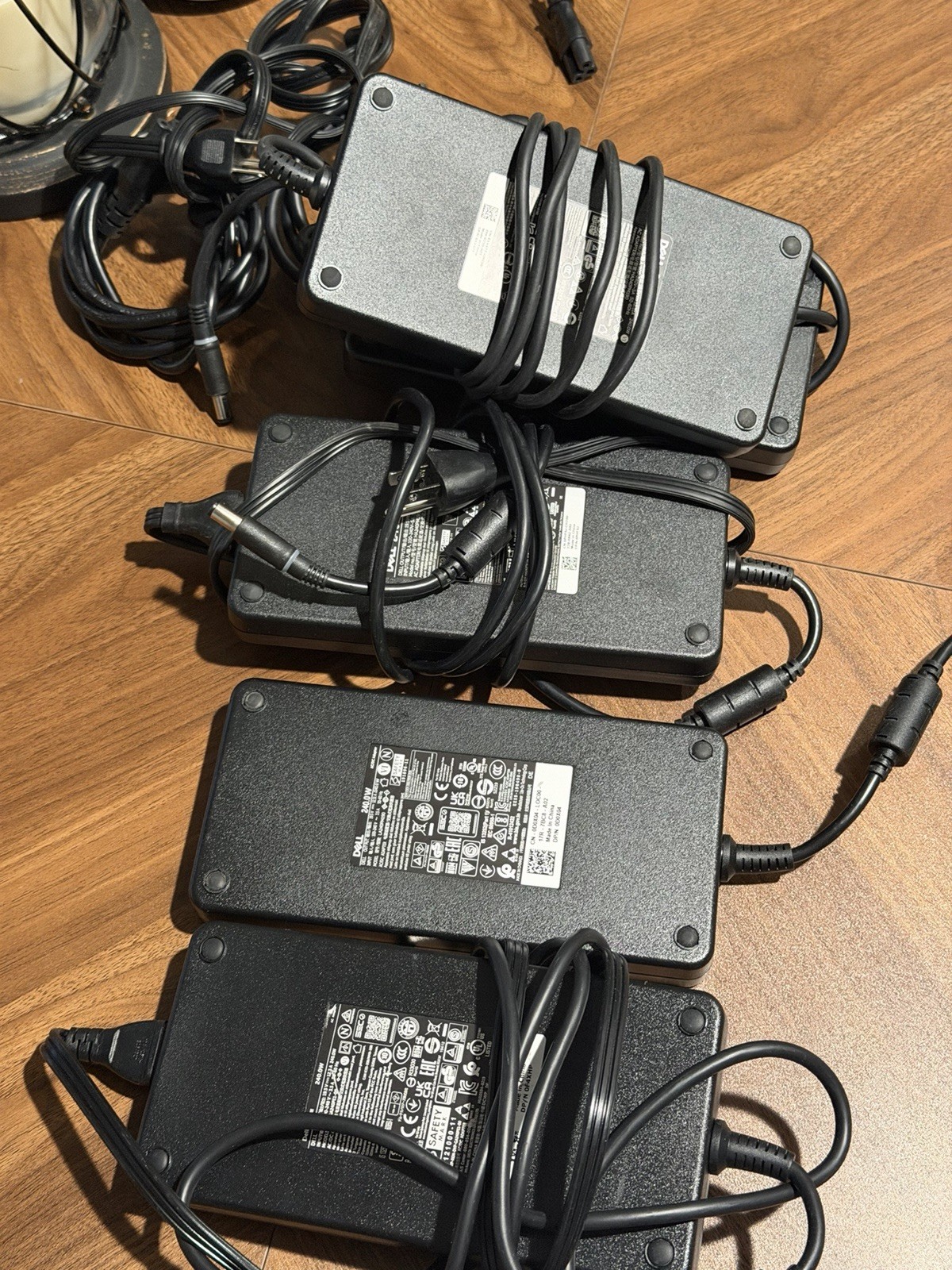 GENUINE LOT 5 PCS Dell 240W CHARGERS 7.4MM
