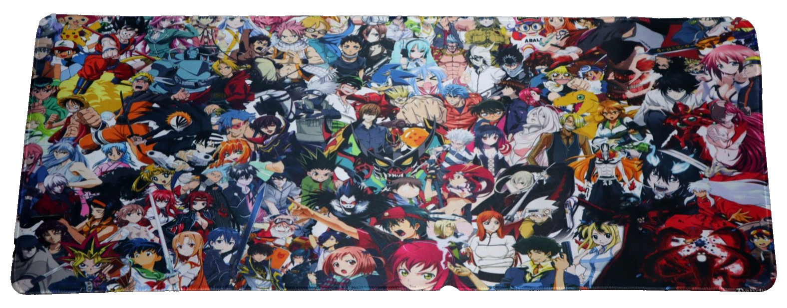 LARGE XL ANIME COLLAGE DESK TOP MAT MOUSE PAD 12×31 ONE PIECE POKEMON DRAGONBALL