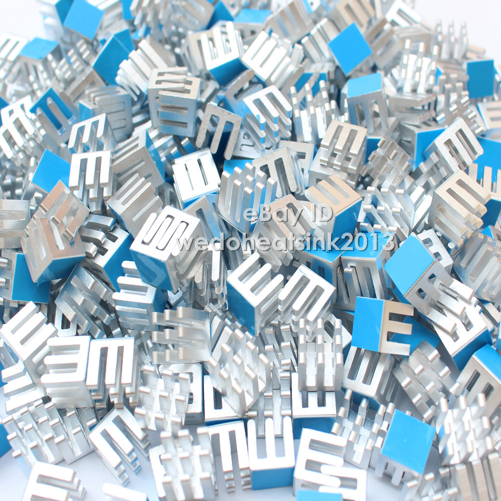 30pcs Small Tiny Cube 10x10x10mm Aluminum Heatsink For IC CHIP With Thermal Tape