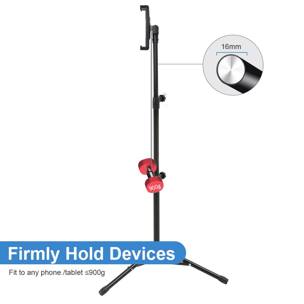 Strong Floor Bed Stand Tripod Mount Holder for Phone IPAD Pro 4.5”-12.9” Tablet