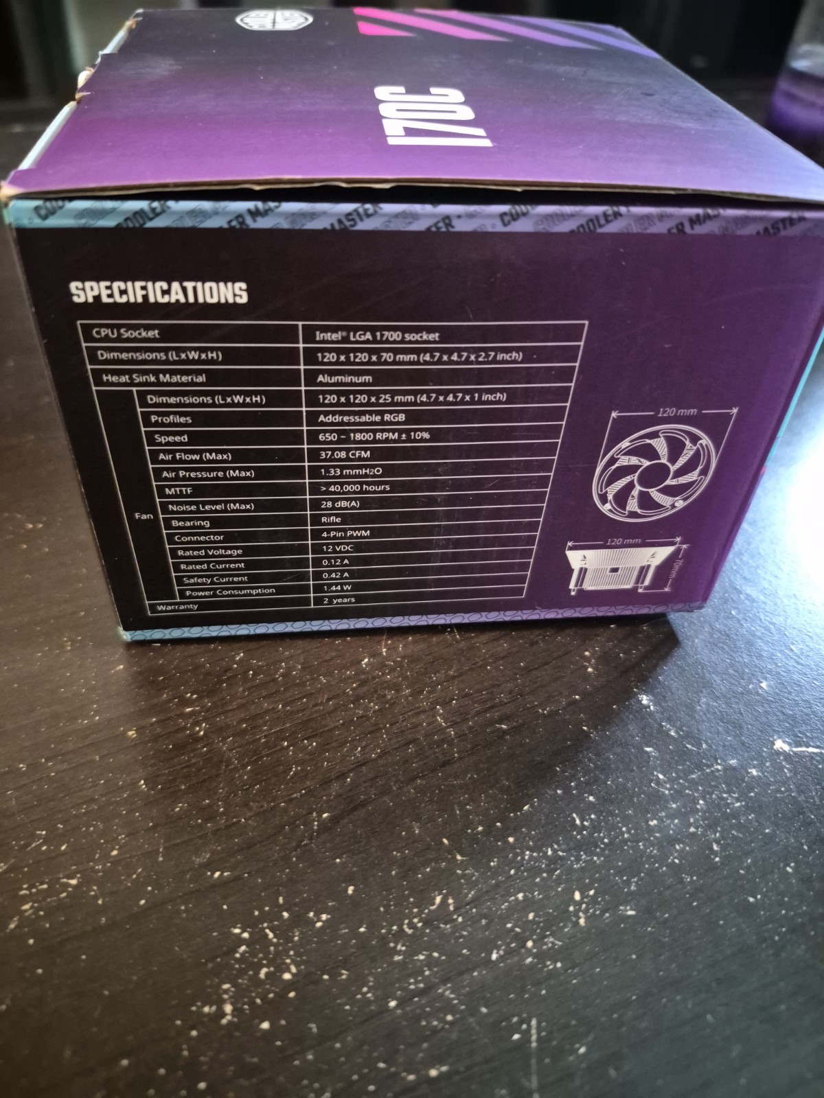 Cooler Master I70C 120mm CPU Fan with Heatsink
