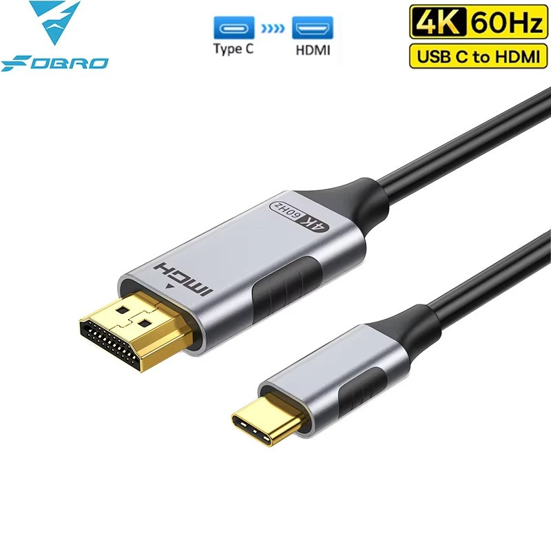 USB C To HDMI Cable 4K 60Hz Compatible Video Enable Cord For MacBook Mobile TV