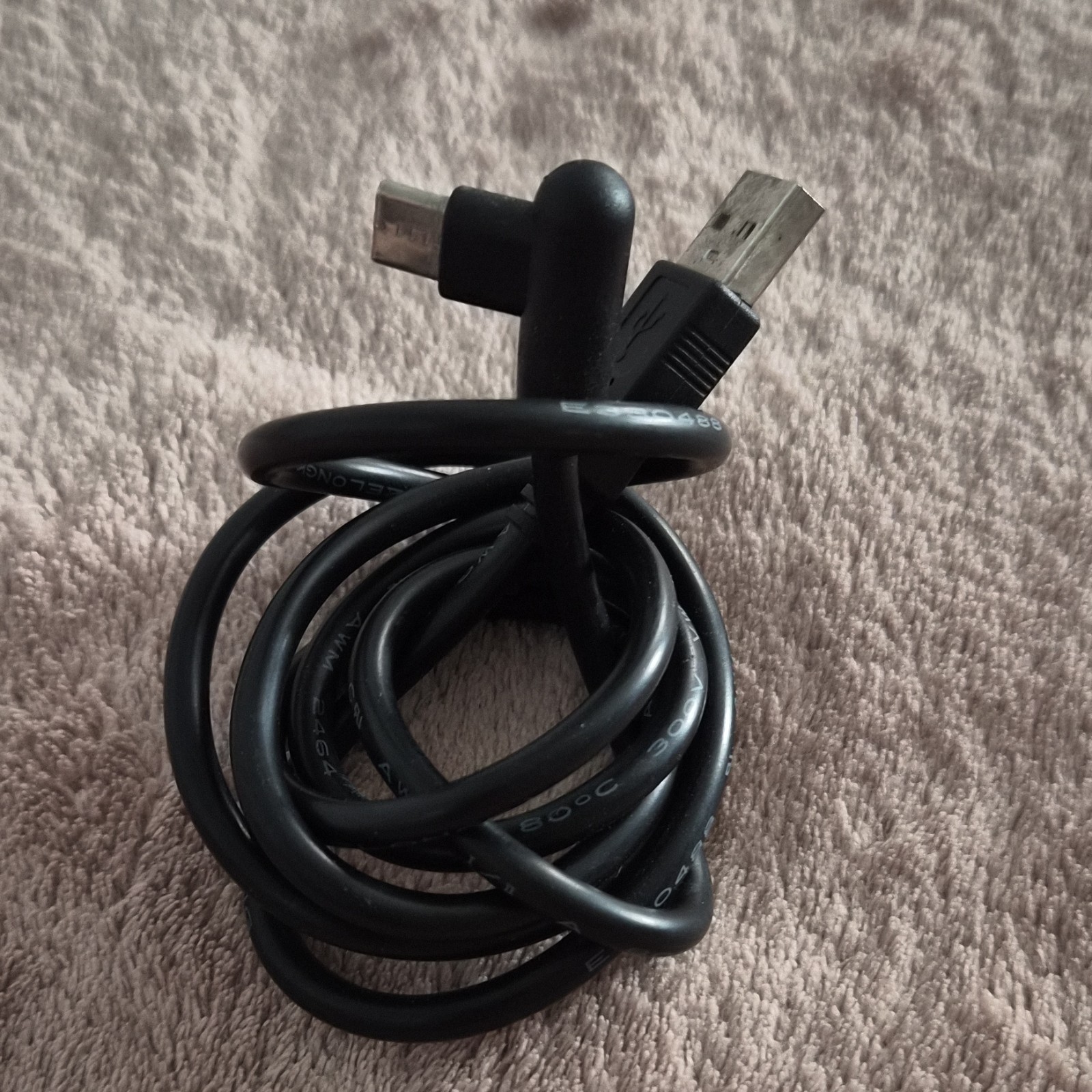 Black USB Type A Male to Type C Male Portable Cable Less Than 10ft