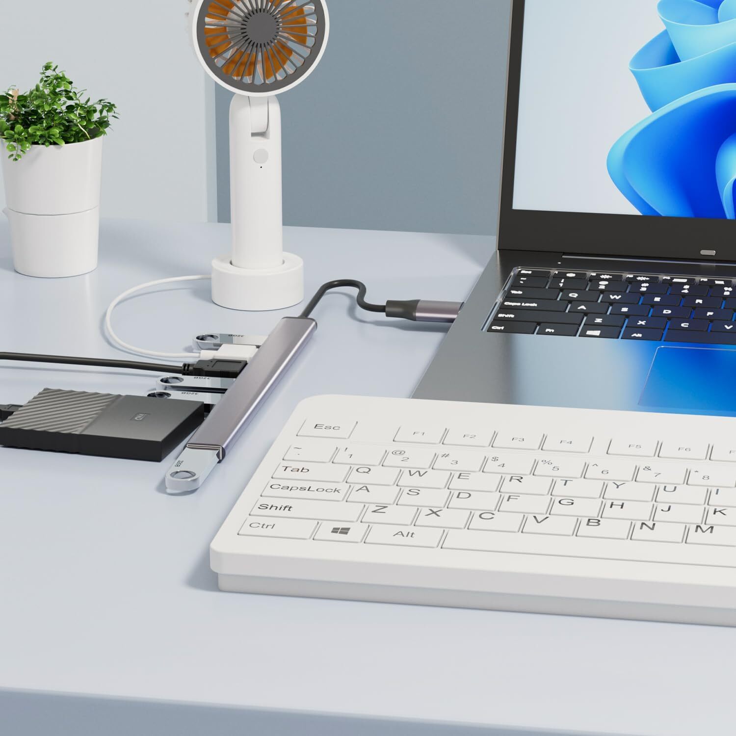USB 3.0 Hub, Aluminium USB 3.0 7 Port Hub Expander,Ultra Slim Portable Data Hub