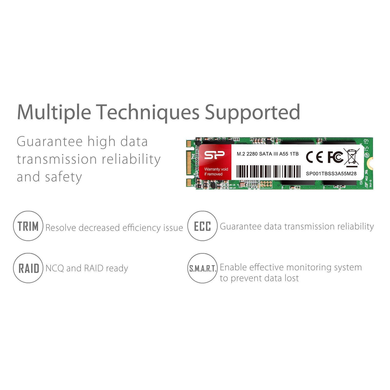 Silicon Power 1TB A55 M.2 SATA M+B Key SSD Internal Solid State 1TB,