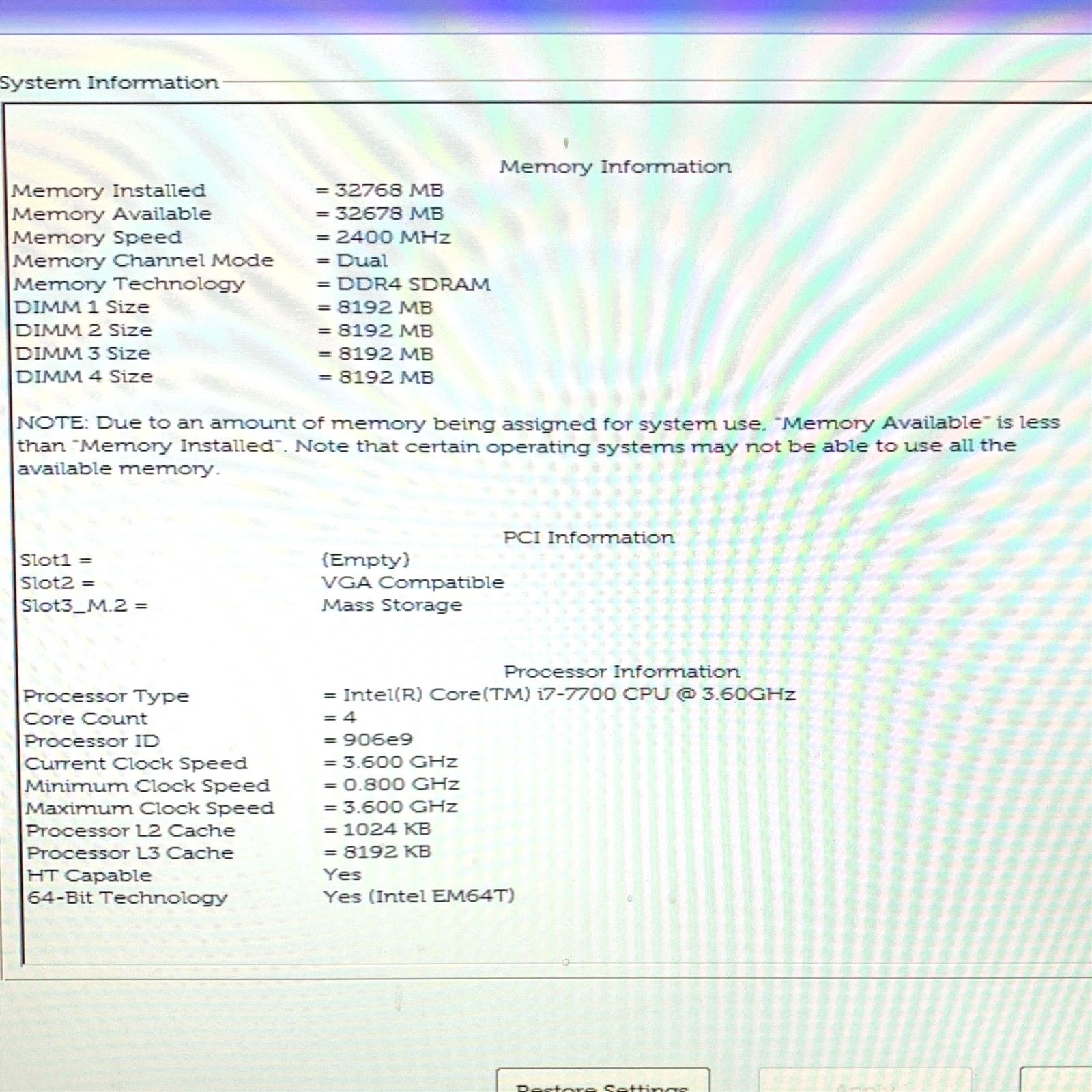 Dell Precision 3420 SFF PC Intel i7-7700 3.60GHz Quadro K1200 32GB 256GB Win 11