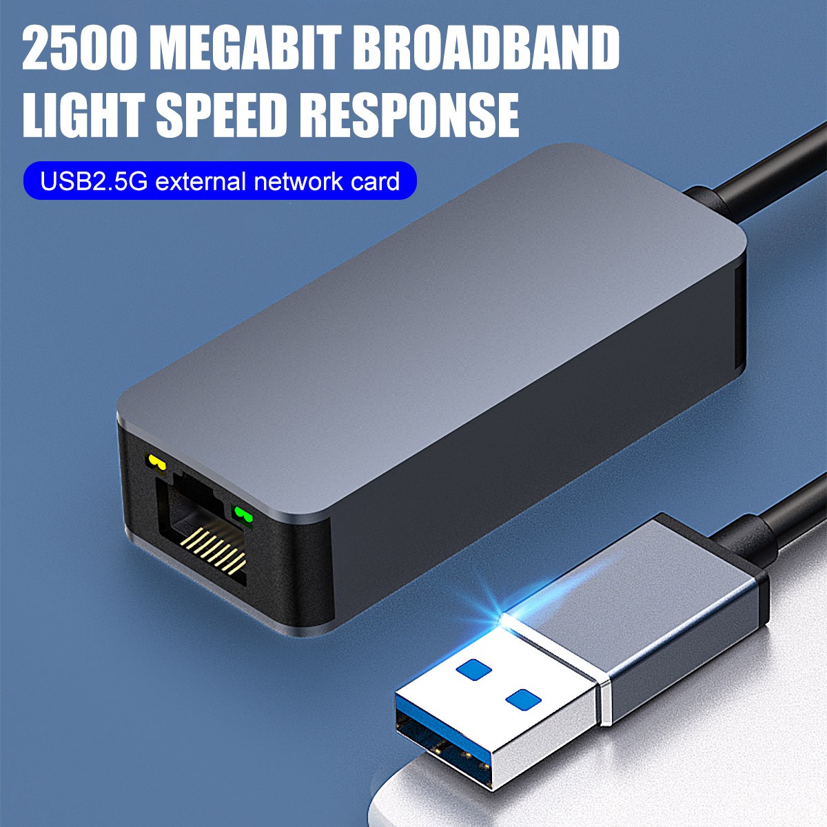 USB Ethernet Adapter To 2.5 Gigabit RJ45 LAN Network Adapter Cable 2500Mbps 2.5G