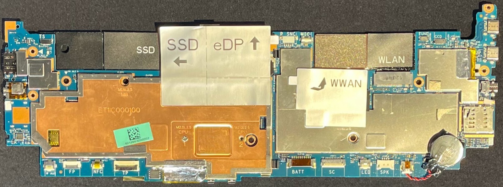 Dell Latitude 7370 Motherboard / Intel M5 – 6Y57 @ 1.1GHz / 8GB / LPDDR3 / 9RTYR