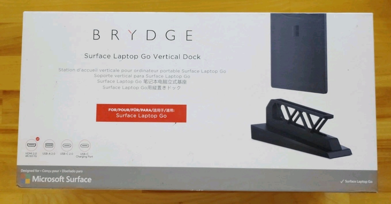 Brydge Vertical Dock for Microsoft Surface Laptop Go – Refined Desktop Experienc
