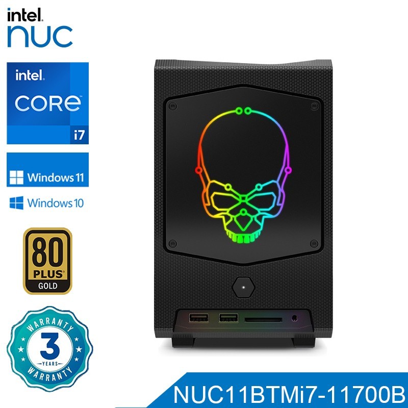 Intel NUC11BTMi7 Core i7-11700B Processor4.8GHz UHD Graphics Barebone Desktop PC