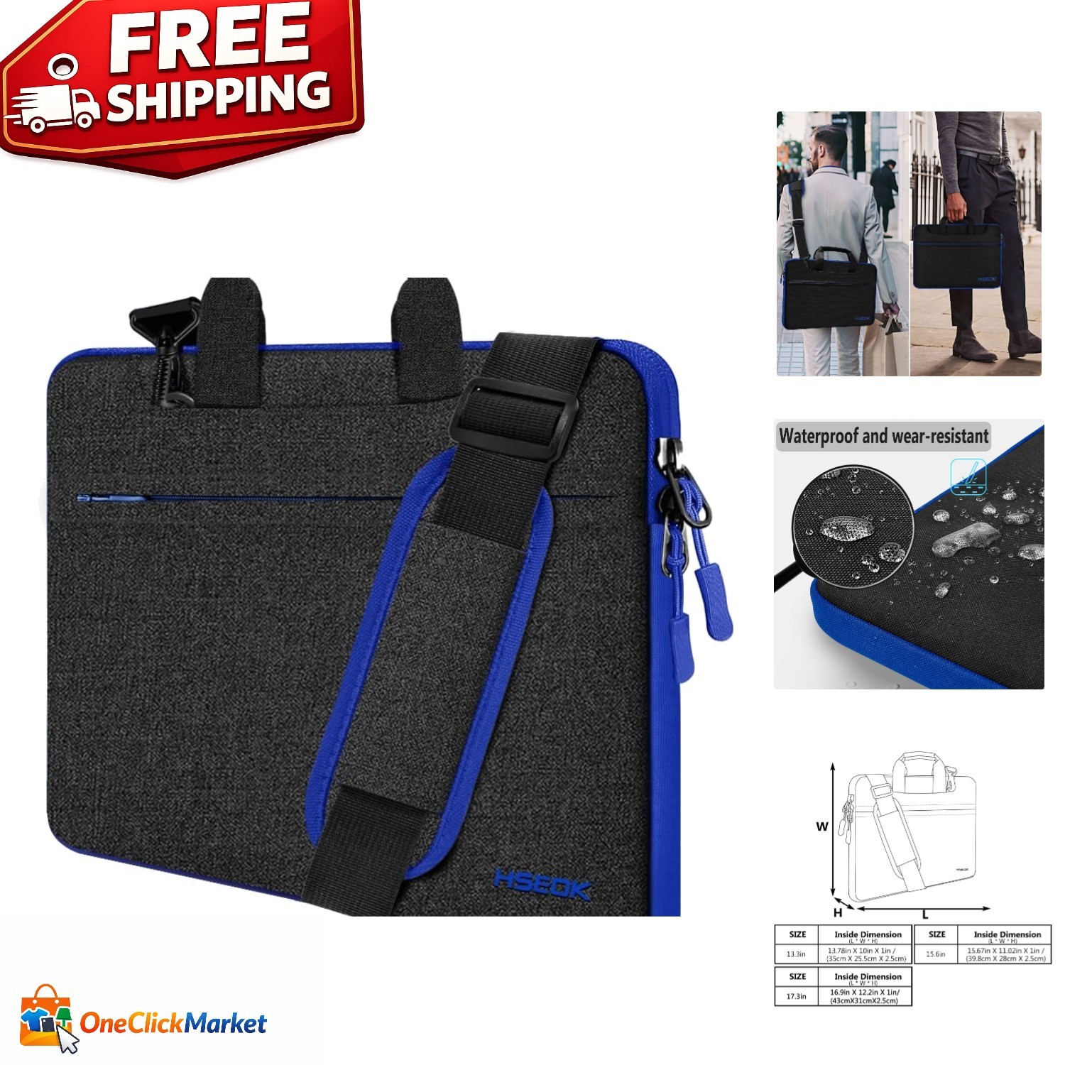 5-Layer Protective Laptop Bag for 15-16 Inch Devices – Spill-Resistant & Stylish