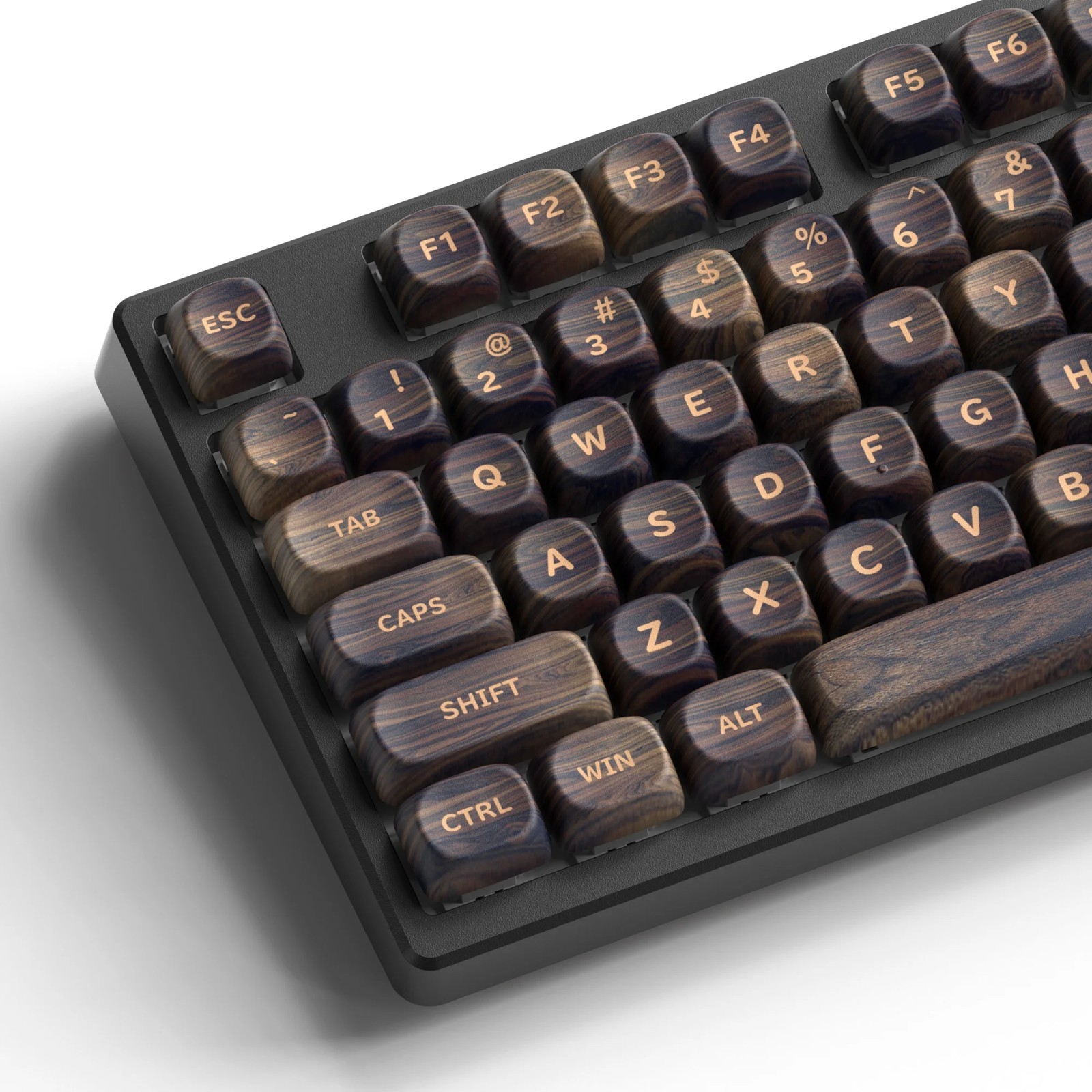 Walnut Wood Theme PBT Keycaps 130 Keys for Cherry MX Keyboards – MOA Profile
