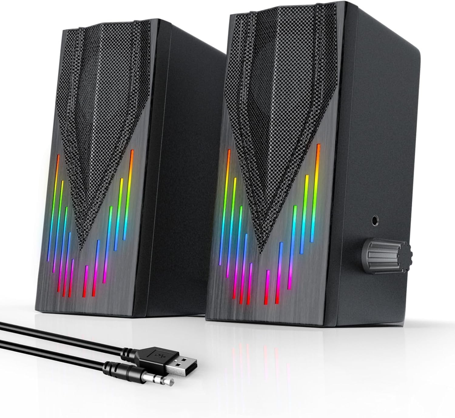 Pc Computer Speakers With Surround Sound Usb Wired Laptop Deep Bass For Desktop
