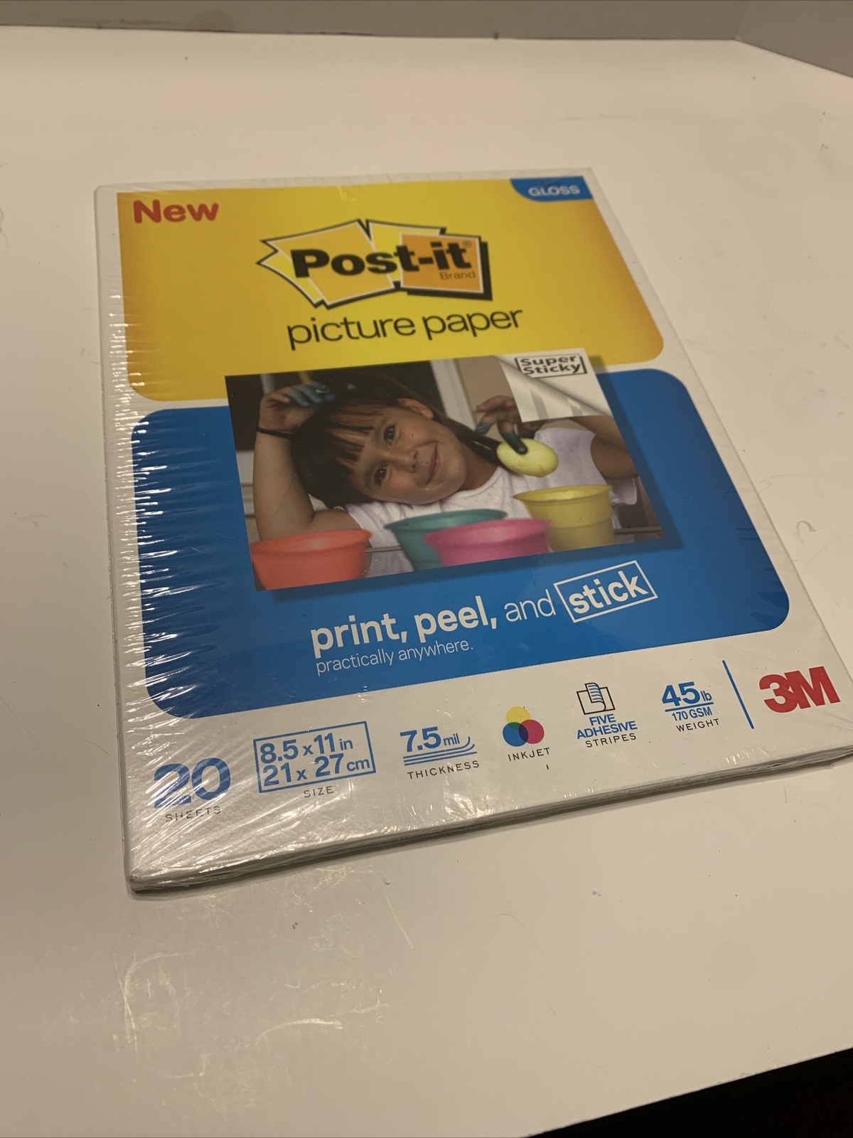 Post-it Picture Paper 20 Sheets 8.5X11 semi Gloss 3M 7.5 ML thick
