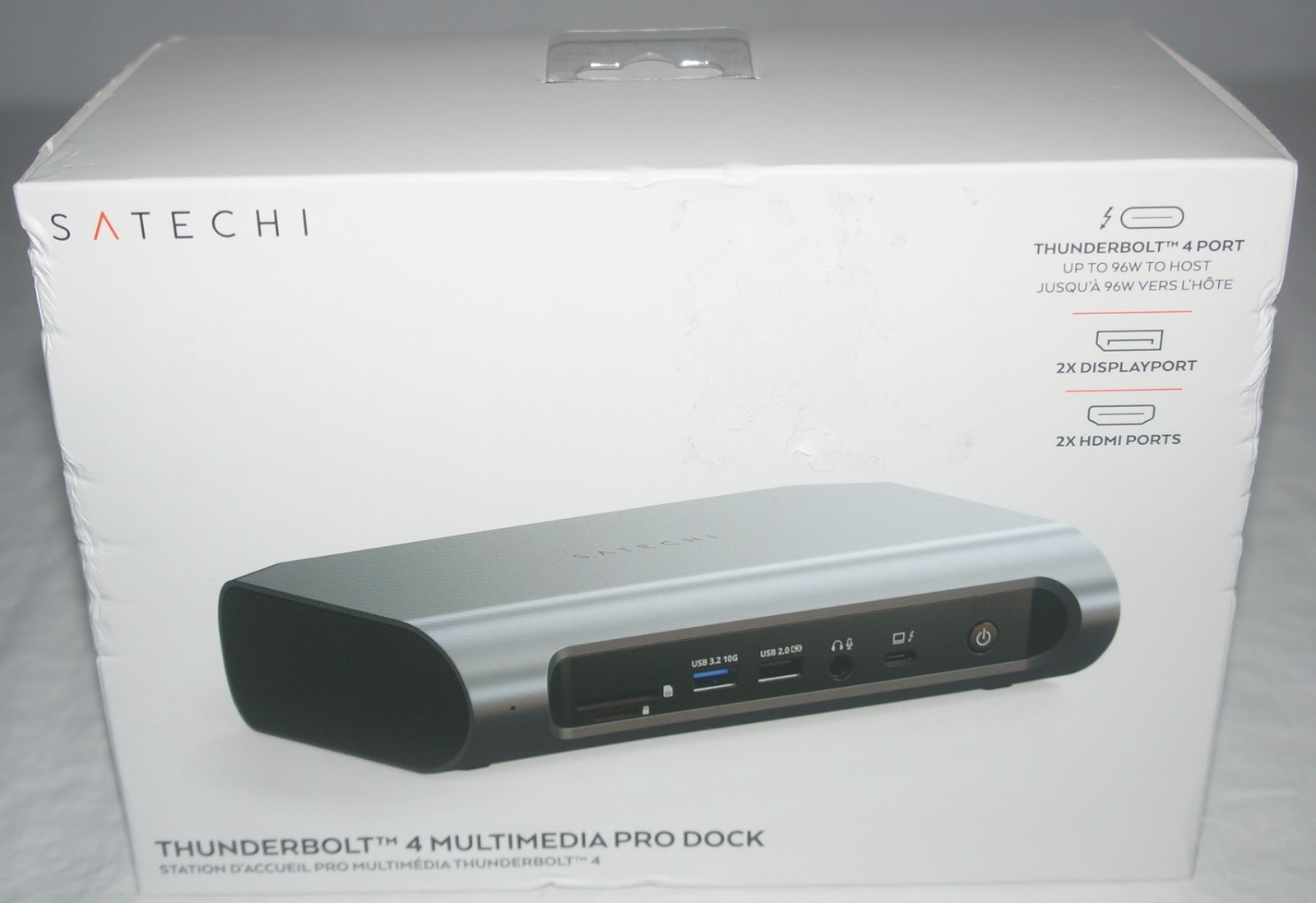 New Satechi Thunderbolt 4 Multimedia Pro Dock w/2 HDMI, 2 DP, Thunderbolt, SD