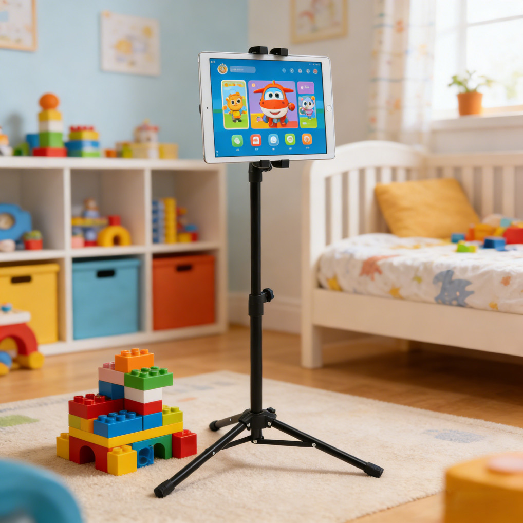 Strong Floor Bed Stand Tripod Mount Holder for Phone IPAD Pro 4.5”-12.9” Tablet