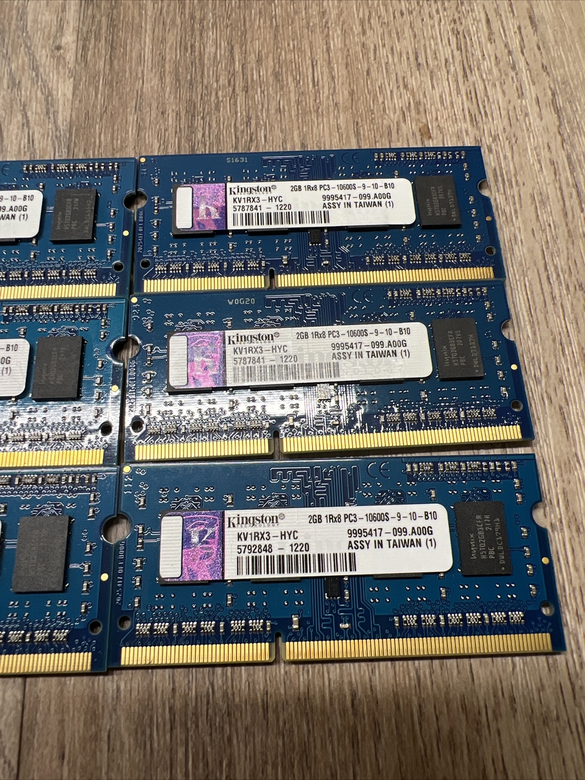 Lot Of 6 Kingston KFYHV1-HYC 4GB 2Rx8 PC3-12800S-11-11-F3