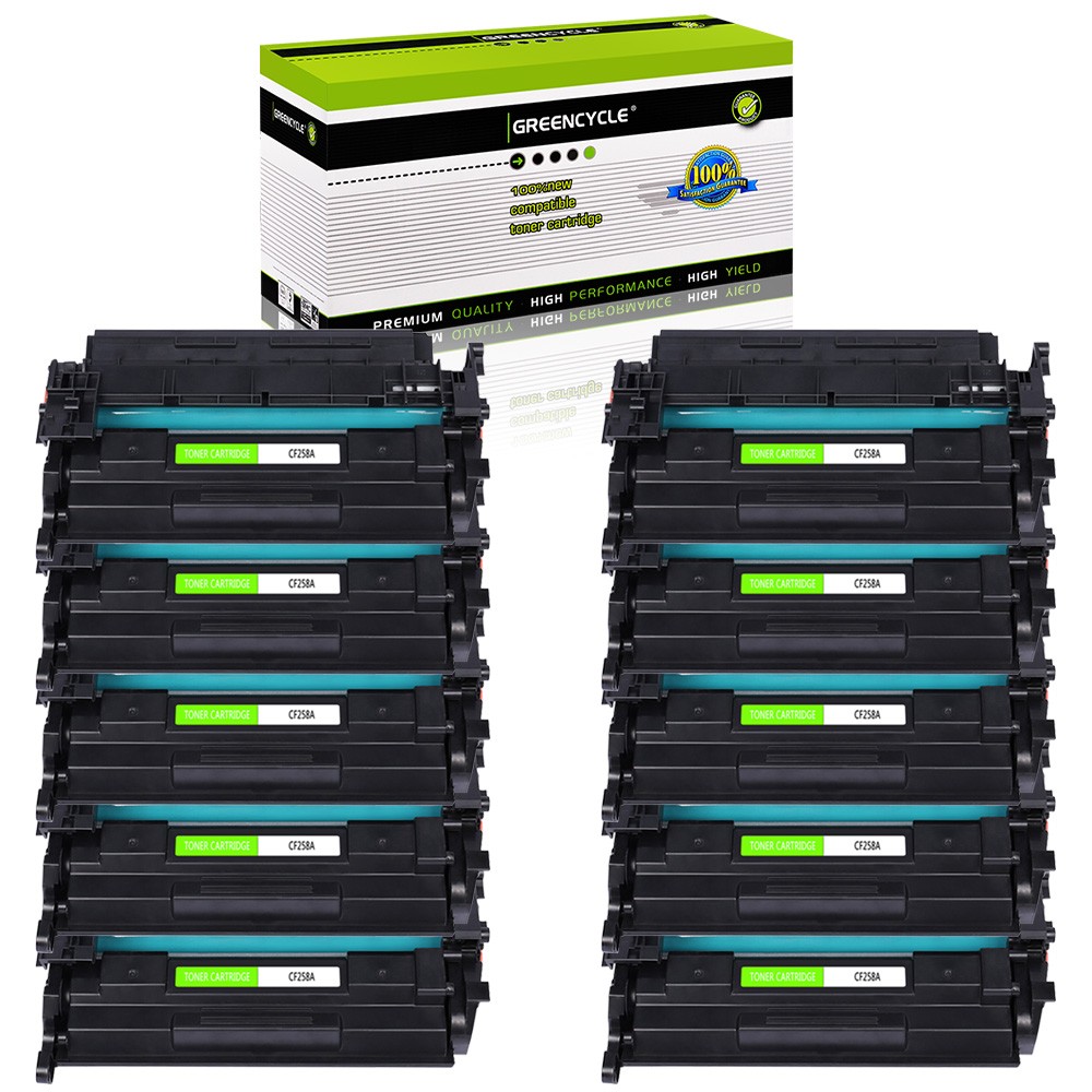 10PK CF258A 58A Toner for HP LaserJet Pro M404 M404n M404dn MFP M428fdw No Chip