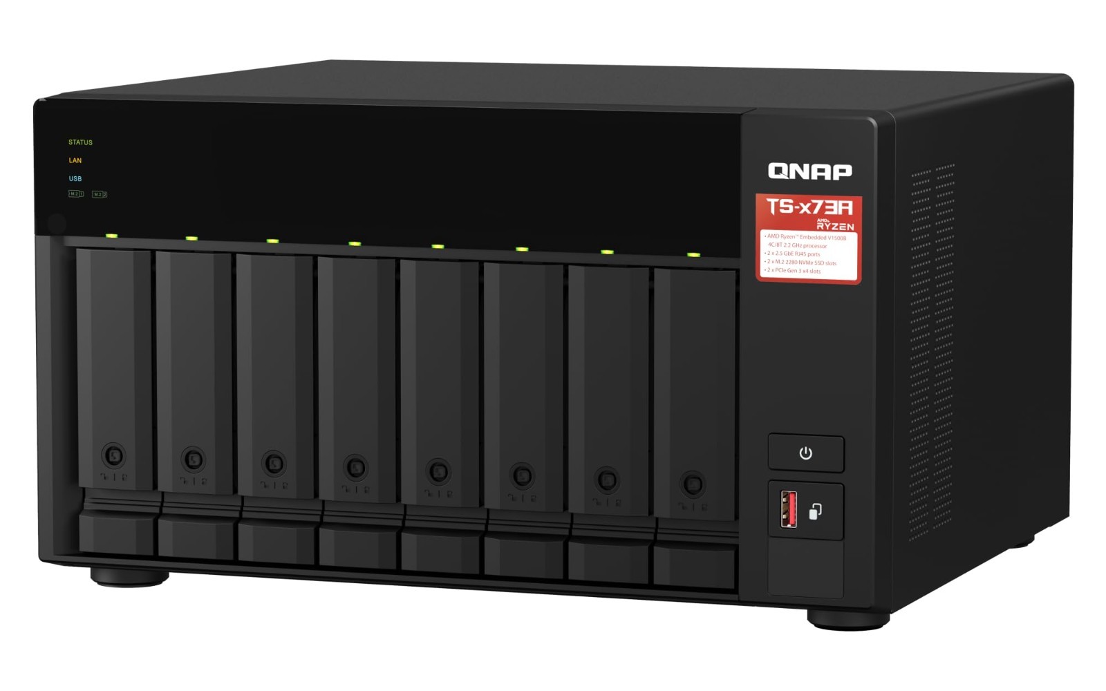 QNAP TS-873A-8G-US 8 Bay Ryzen Desktop NAS 2 x 2.5GbE & PCIe Gen3 (Diskless)