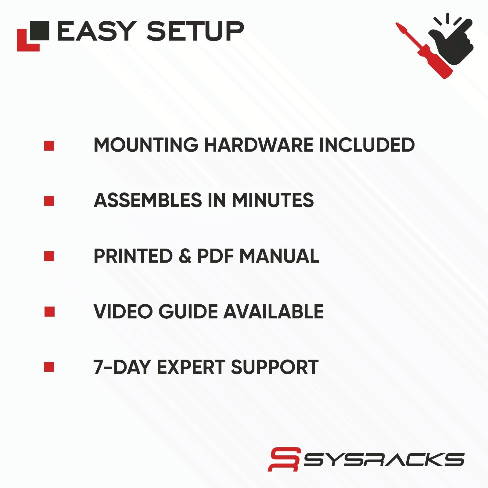 15U Sysracks Wall Mount IT Data Network Server Rack Cabinet Enclosure 18″ Depth