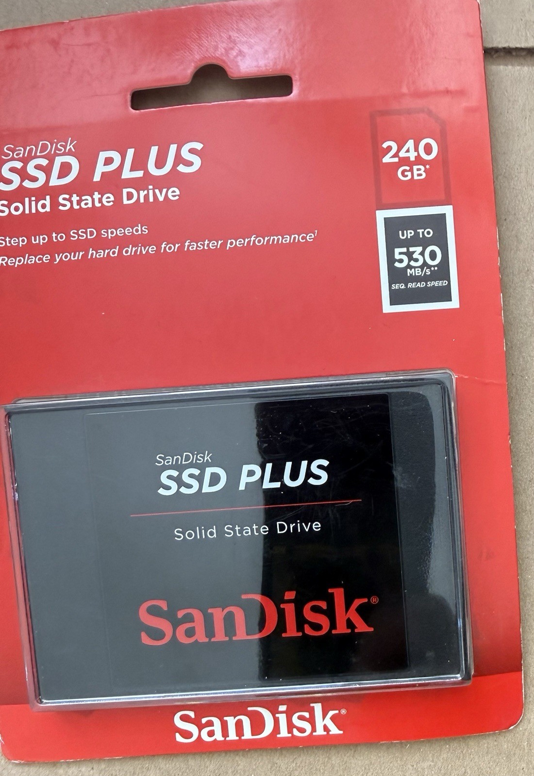 SanDisk SSD PLUS 240GB 2.5in Internal SSD, Black, Up to 530MB/s Read