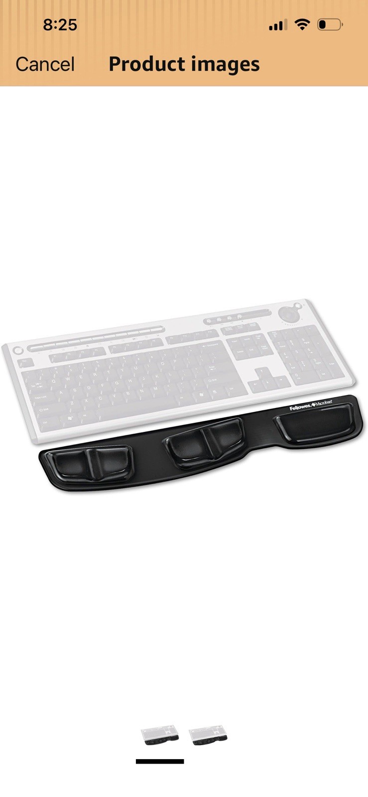 Fellowes Microban Antimicrobial Gel Keyboard Wrist Rest Pad, Black