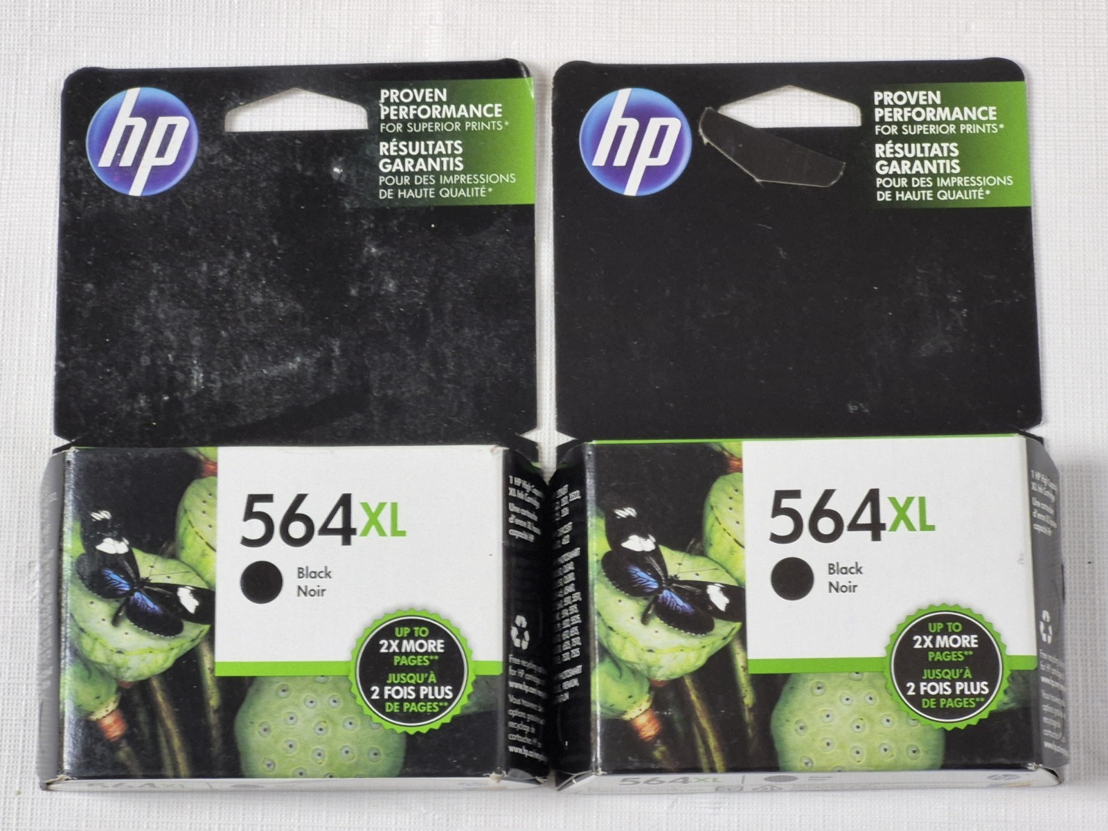HP 564XL Black Ink Cartridge Lot Of 2 High Yield Brand New Exp 05/2016, 11/2018