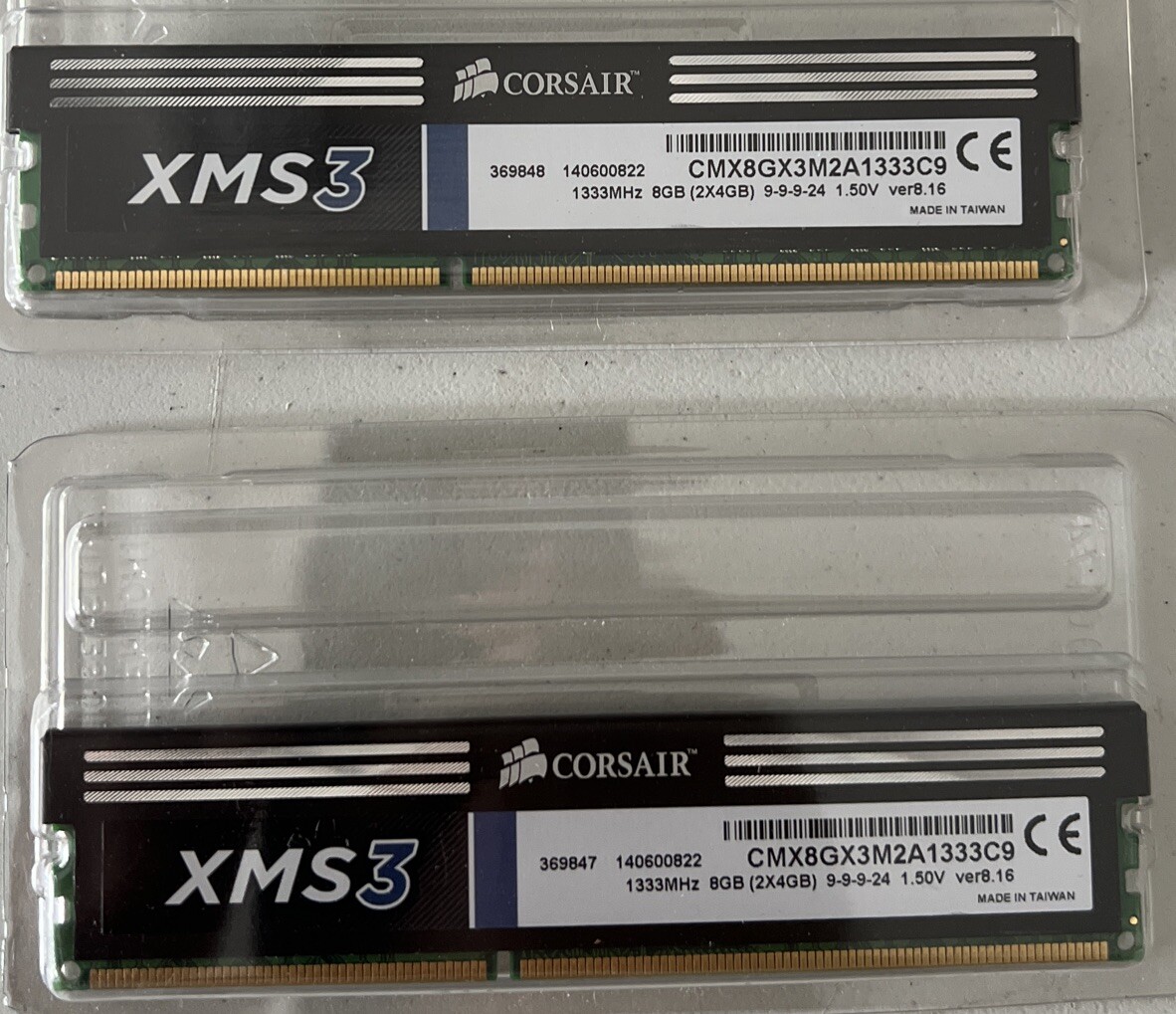 8GB (2X4) CORSAIR XMS3 CMX8GX3M2A1333C9 DDR3-1333MHZ RAM KIT
