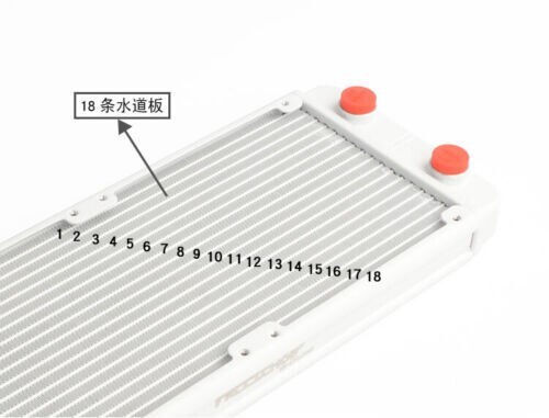 FreezeMod G1/4″ 360mm Aluminum Radiator 27mm Thick for PC Water Cooling White