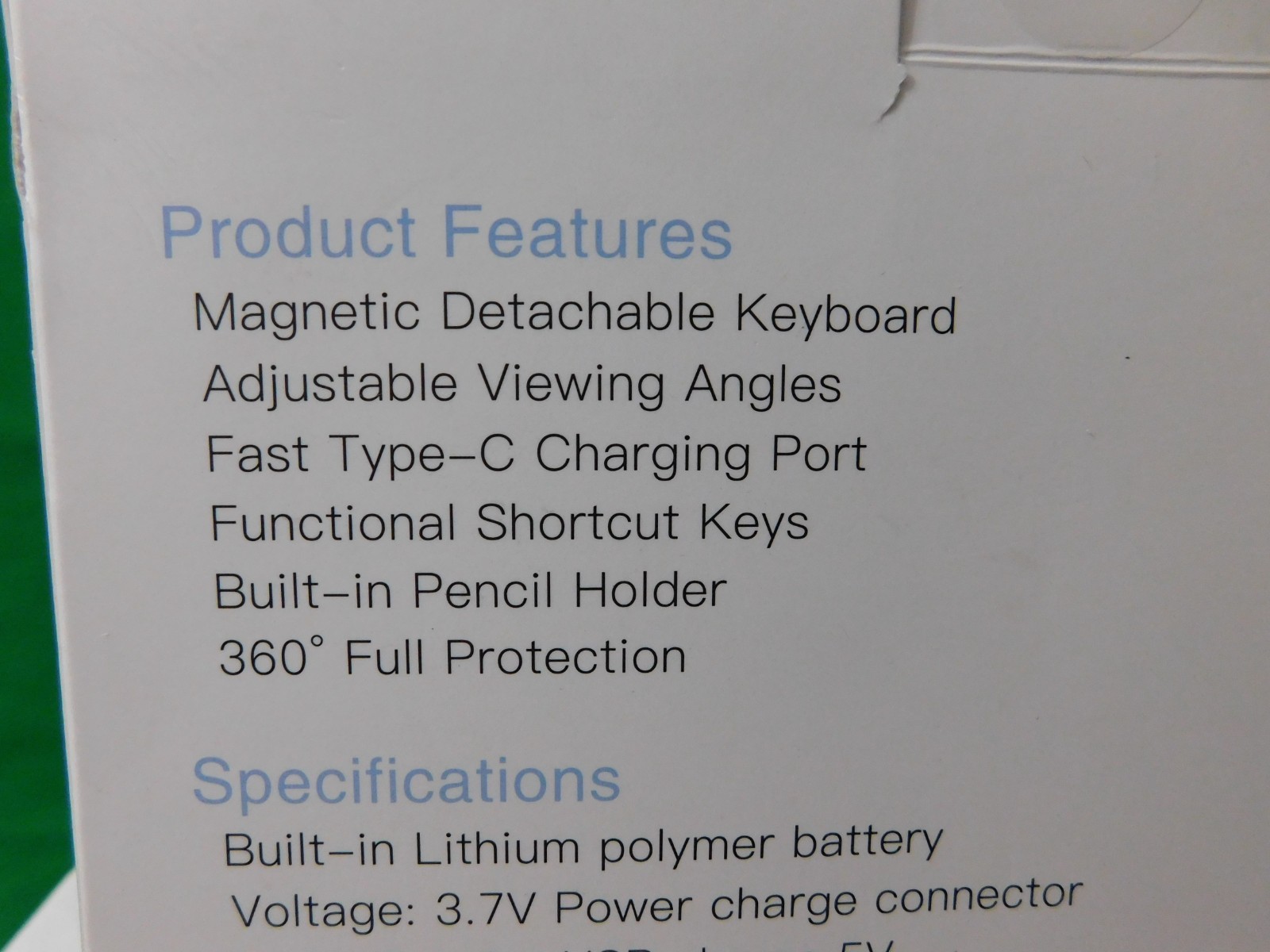 Wireless Keyboard Case for Tablet –Magnetic, USB-C, Pencil Hder, 360° Protection