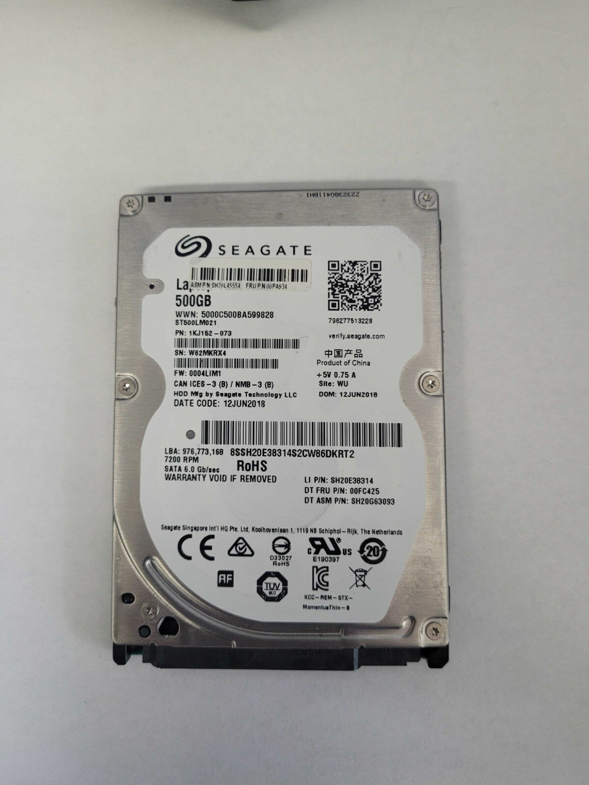 Seagate ST500LM021 500GB HDD Donor Drive