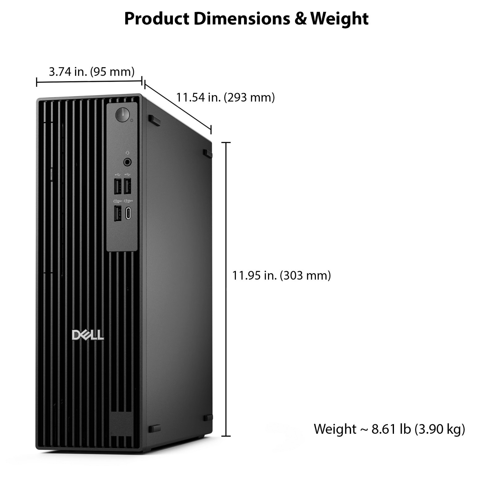 Dell Pro Slim QCS1250 SFF – Ultra 9 285, Intel UHD Graphics 770, Windows 11 Pro
