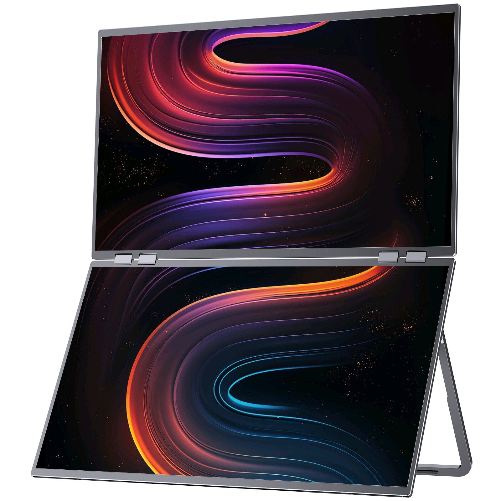 UPERFECT 23.8″ 100Hz Dual Screen Portable Monitor Gaming Extender Display 1080P
