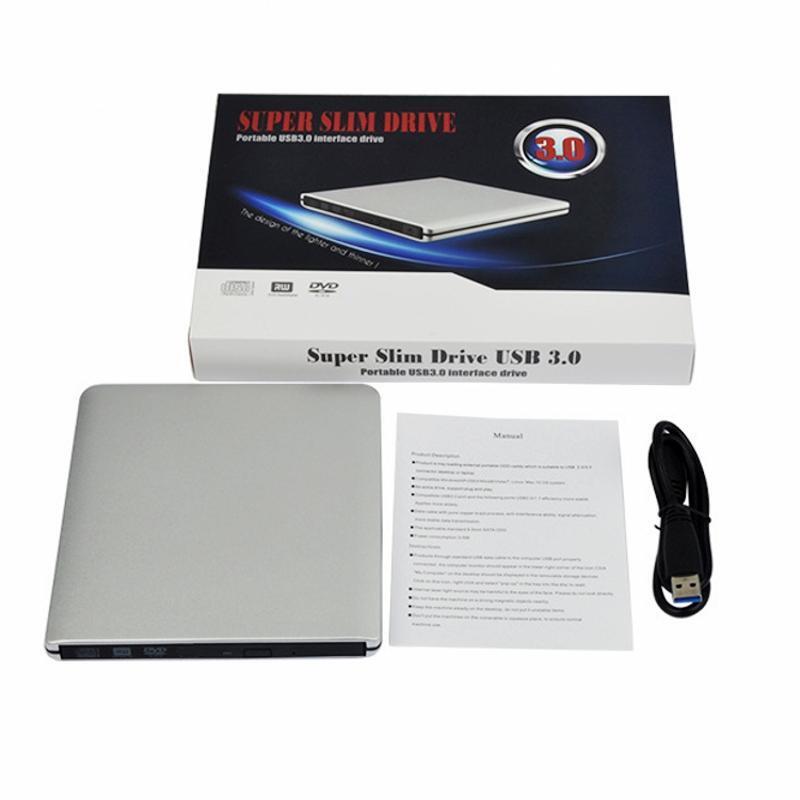 USB 3.0 9.5mm External Case Enclosure Box For Laptop SATA BD DVD CD Burner Drive