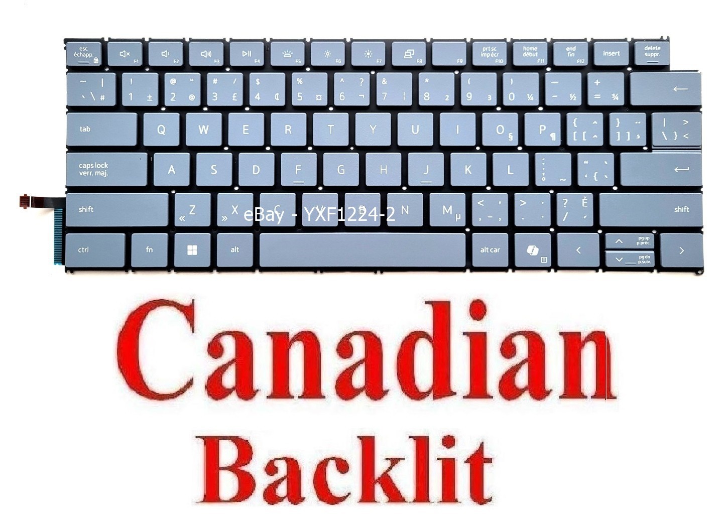 Keyboard for Dell 14 Plus 2-IN-1 DB04250 DB04255 – US English Backlit Grey