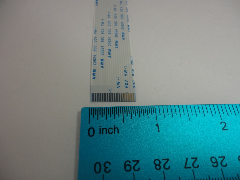 18 Pins AWM 20624 80C 60V VW-1 FFC Flexible Flat Cable Wire Ribbon 1mm Pitch
