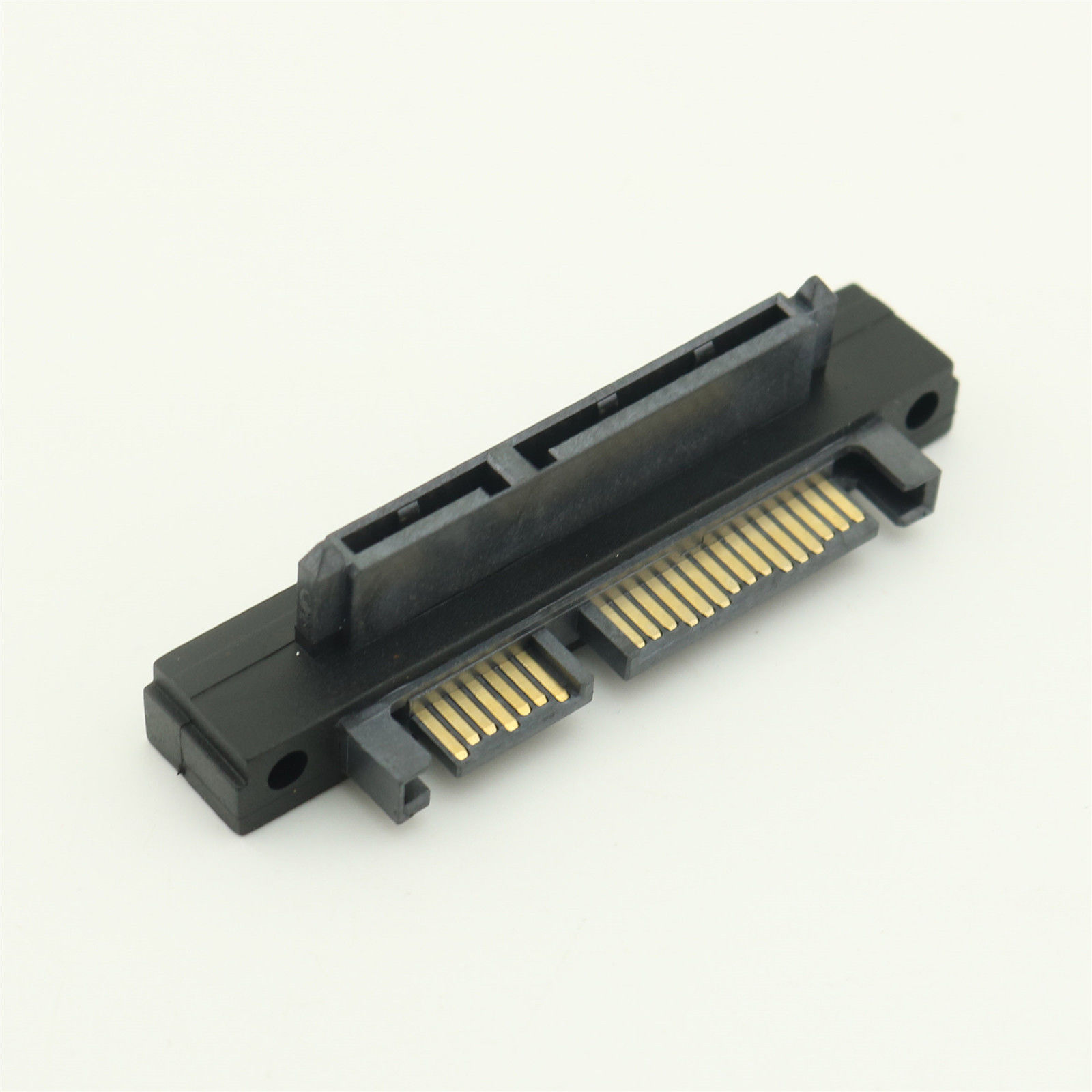 1x SATA 7+15 Pin 22 Pin Male to 22 Pin Female Left Angled 90°Convertor Adapter