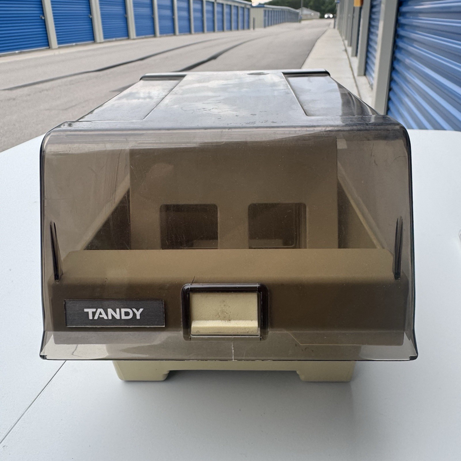 Vintage 3M Tandy 5.25″ 5 1/4 Floppy Disk Storage Box w/Dividers Clamshell Retro