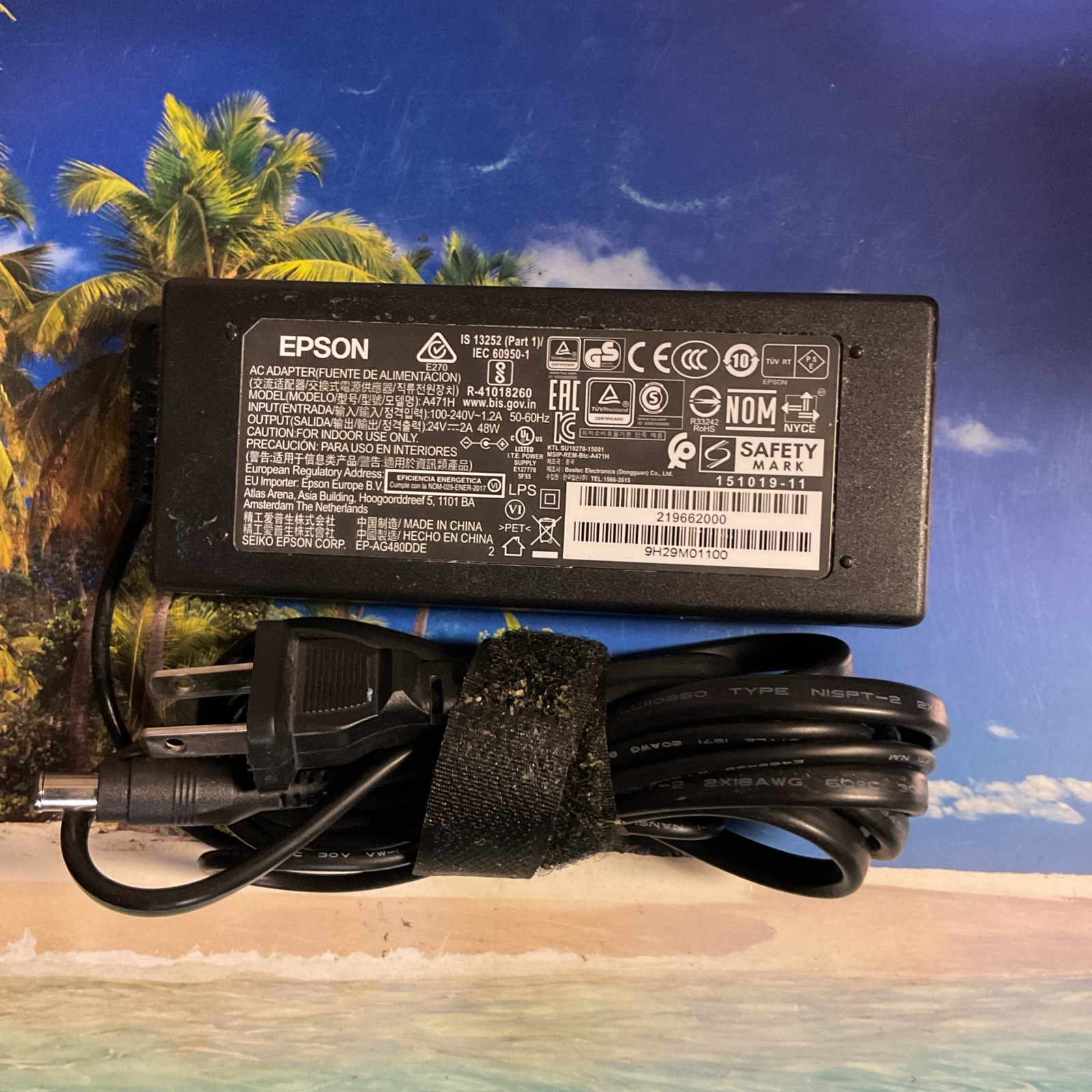 GENUINEAC/DC power adapter 24V 2A 48W For Epson DS-510 DS-760/770 DS-870 A471H